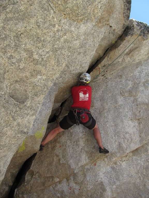 Mike on Potluck. (Category:  Rock Climbing)