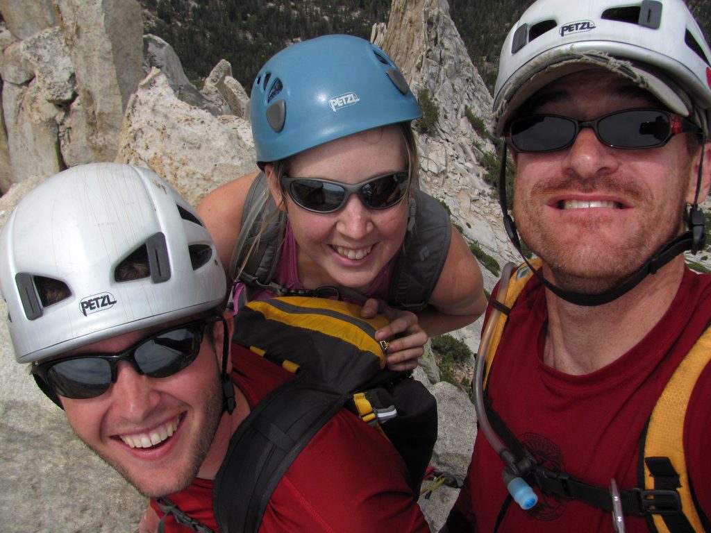 On the summit of Cathedral Peak. (Category:  Rock Climbing)