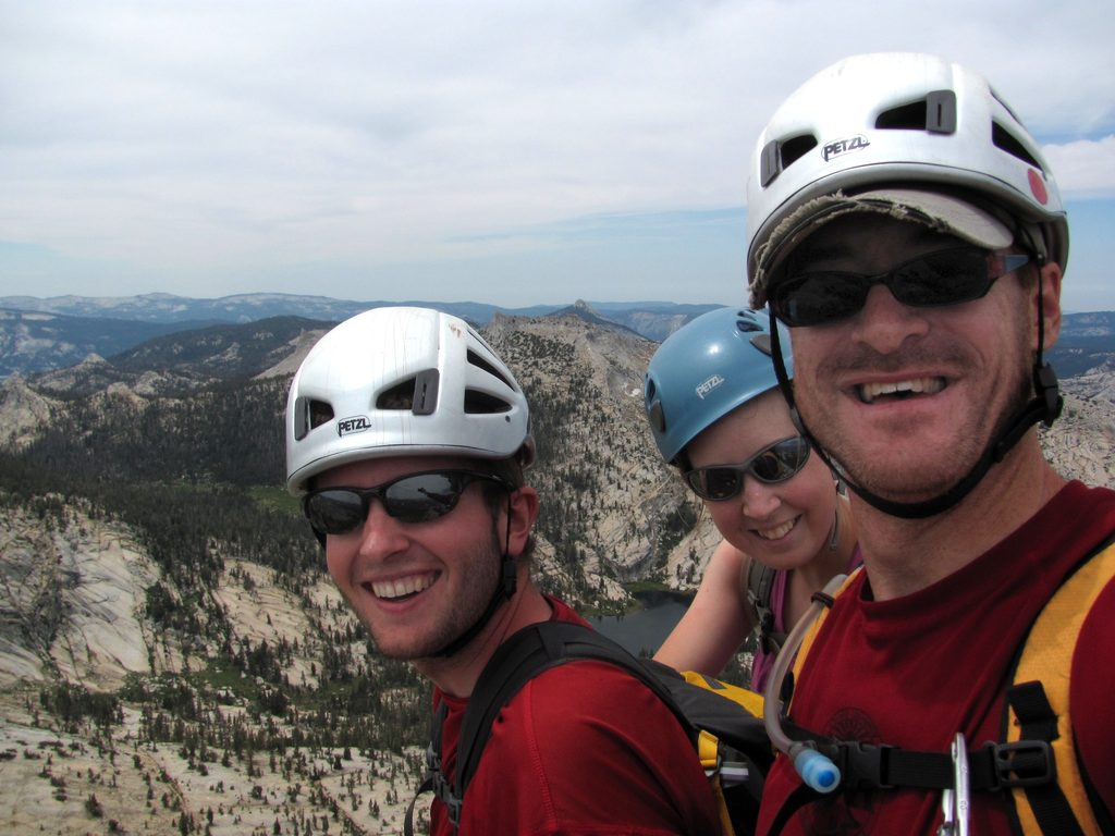 On the summit of Cathedral Peak. (Category:  Rock Climbing)