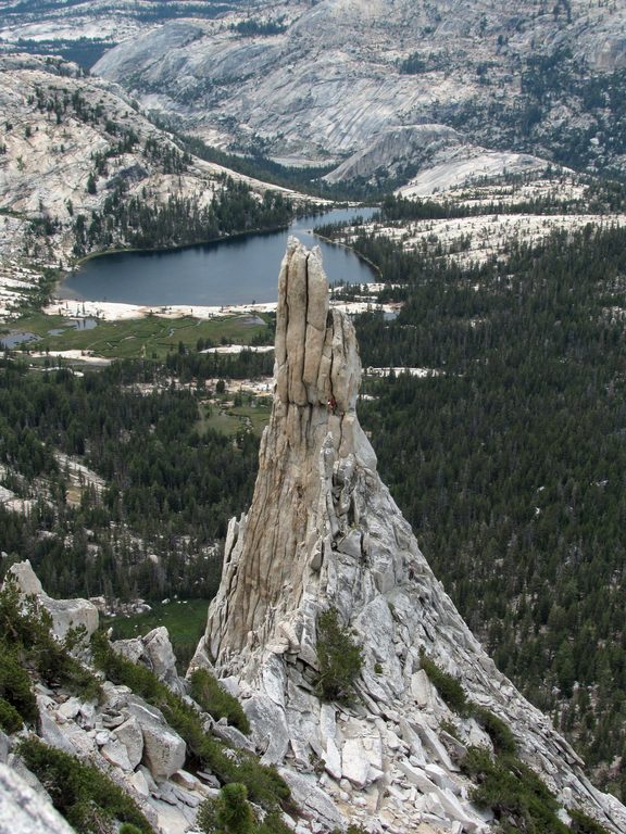 Attempting to climb the East Face. (Category:  Rock Climbing)