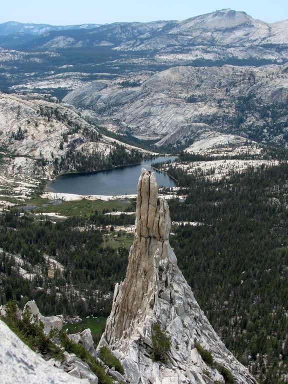 Reaching the top of Eichorn's Pinnacle. (Category:  Rock Climbing)