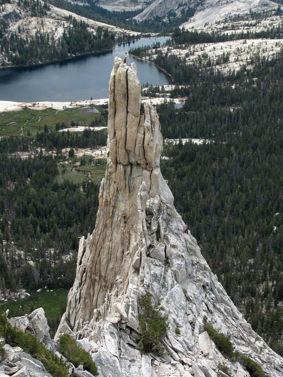 Beth climbing Eichorn's Pinnacle. (Category:  Rock Climbing)