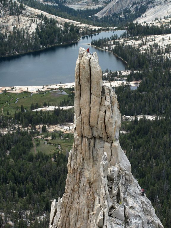 Beth climbing Eichorn's Pinnacle. (Category:  Rock Climbing)