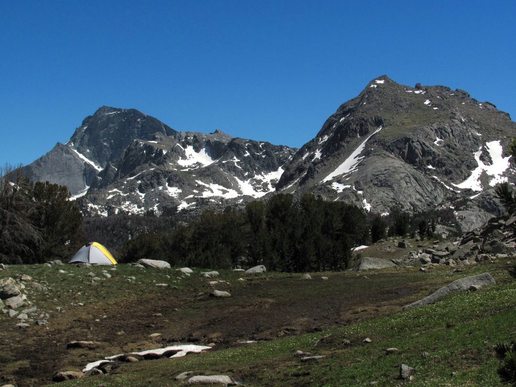 My campsite beneath Sundance Pinnacle. (Category:  Rock Climbing)