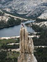 Posing atop Eichorn's Pinnacle. (Category:  Rock Climbing)