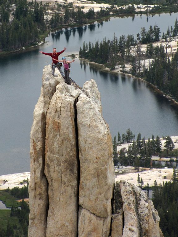 Posing atop Eichorn's Pinnacle. (Category:  Rock Climbing)