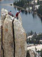 Tossing the rope. (Category:  Rock Climbing)