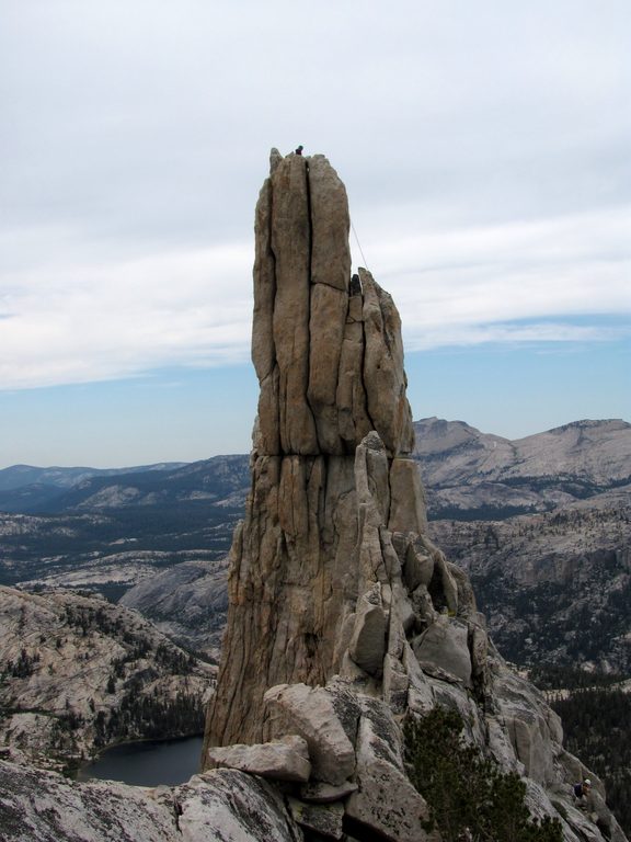 Beth atop Eichorn's Pinnacle. (Category:  Rock Climbing)