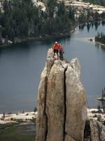 Mike and Beth atop Eichorn's Pinnacle. (Category:  Rock Climbing)