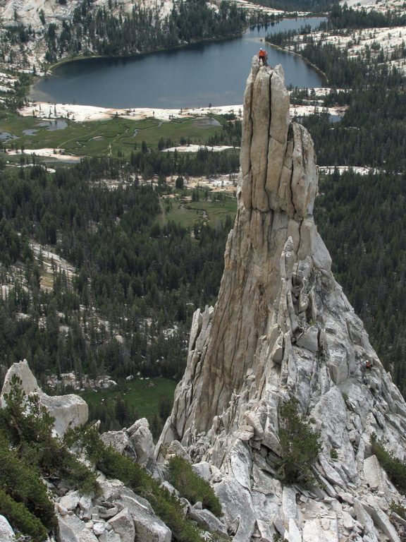 Mike and Beth atop Eichorn's Pinnacle. (Category:  Rock Climbing)