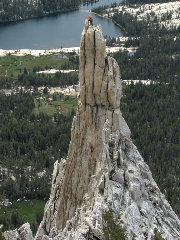 Mike and Beth atop Eichorn's Pinnacle. (Category:  Rock Climbing)