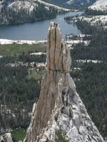 The party behind us on top of Eichorn's Pinnacle. (Category:  Rock Climbing)