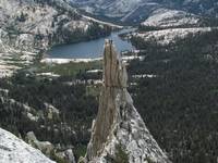 The party behind us on top of Eichorn's Pinnacle. (Category:  Rock Climbing)