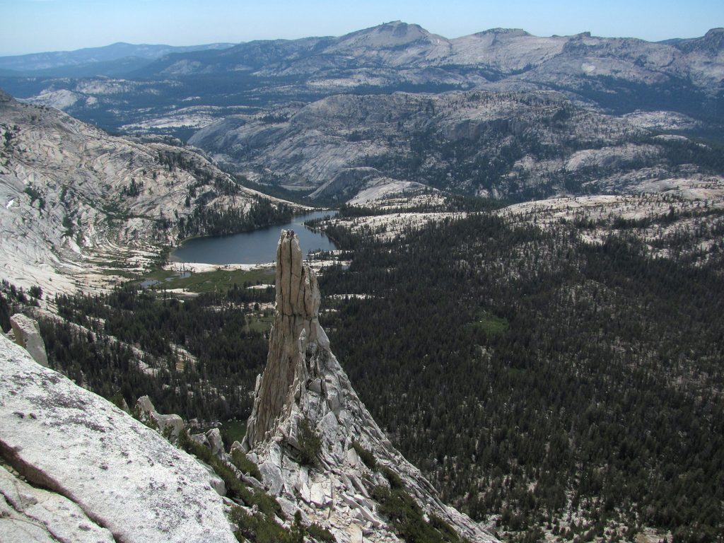 The party behind us on top of Eichorn's Pinnacle. (Category:  Rock Climbing)