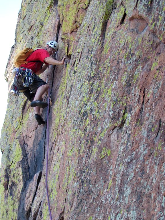 Starting on the stellar finger crack. (Category:  Rock Climbing)