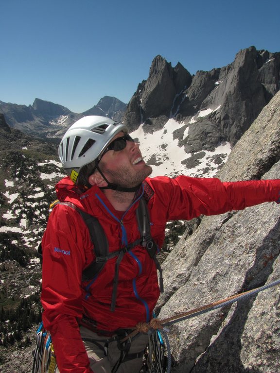 Mike on Pingora. (Category:  Rock Climbing)