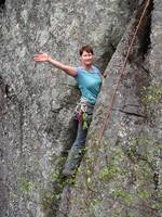 Tammy on Mystery Achievement. (Category:  Rock Climbing)