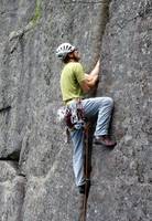 Me leading Mystery Achievement. (Category:  Rock Climbing)