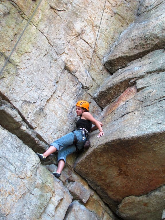 Molly on Ant's Line. (Category:  Rock Climbing)