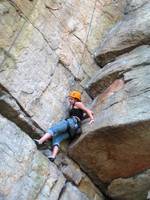 Molly on Ant's Line. (Category:  Rock Climbing)