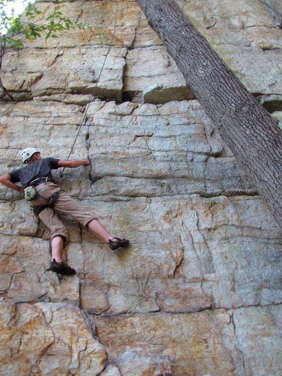 Ryan on Ent's Line. (Category:  Rock Climbing)