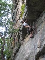 Mark leading Welcome to the Gunks. (Category:  Rock Climbing)