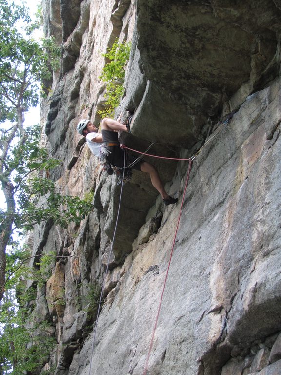 Mark leading Welcome to the Gunks. (Category:  Rock Climbing)