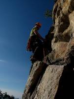 Adam leading p2 of Yellow Ridge. (Category:  Rock Climbing)