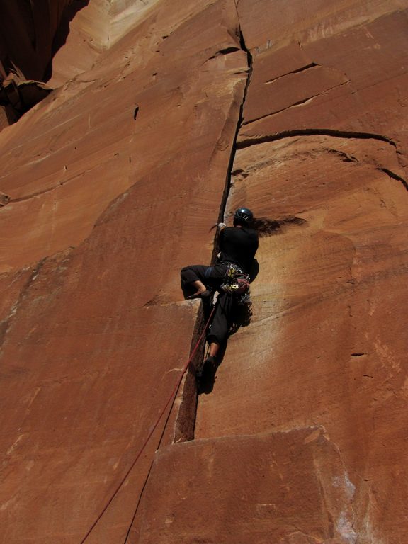 Yamin leading Warm-Up. (Category:  Rock Climbing)