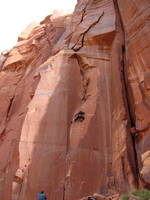 Yamin on some 5.9 climb. (Category:  Rock Climbing)