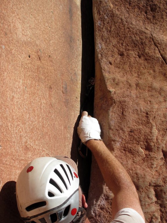 Me at the start of Supercrack. (Category:  Rock Climbing)