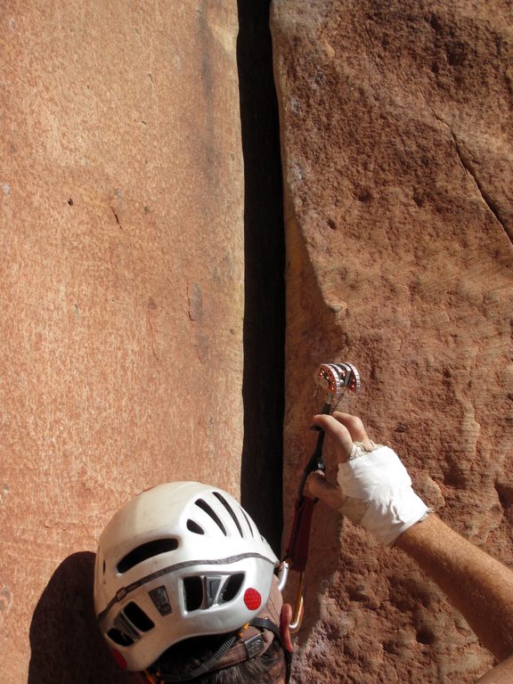 Me at the start of Supercrack. (Category:  Rock Climbing)