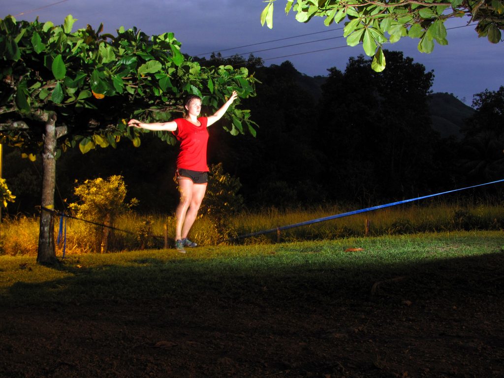 Cat slacklining (Category:  Travel)