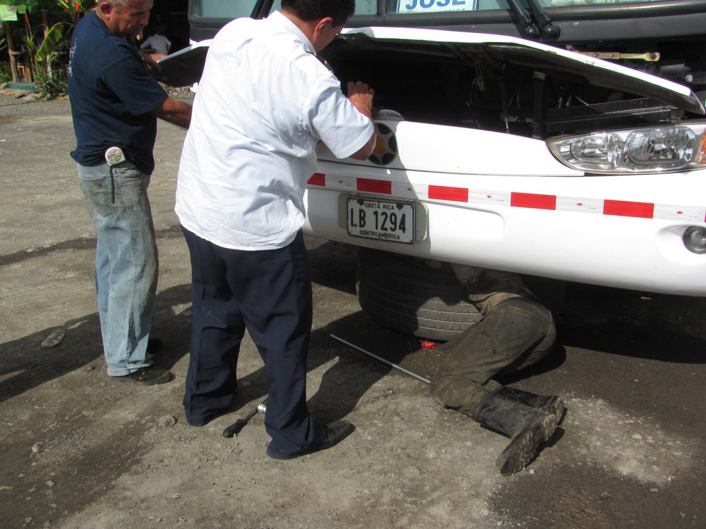 Broken down bus. (Category:  Travel)