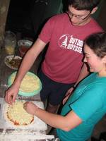 Andrew and Tara making pizza. (Category:  Travel)