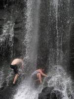 Andrew and Tara playing in the waterfall. (Category:  Travel)