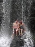 Andrew and Tara playing in the waterfall. (Category:  Travel)