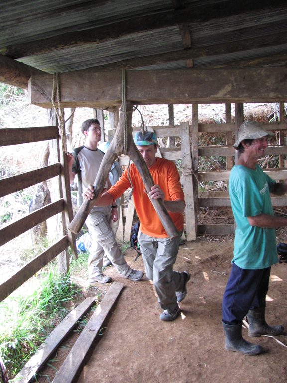 Tom grinding sugar cane. (Category:  Travel)