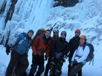 End of the day group shot. (Category:  Ice Climbing)