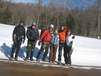 Sean, Luke, me, Jess, Guy, Cat. (Category:  Ice Climbing)