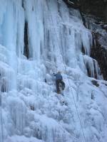 Jess on Don't Cry Over Spilled Milt. (Category:  Ice Climbing)