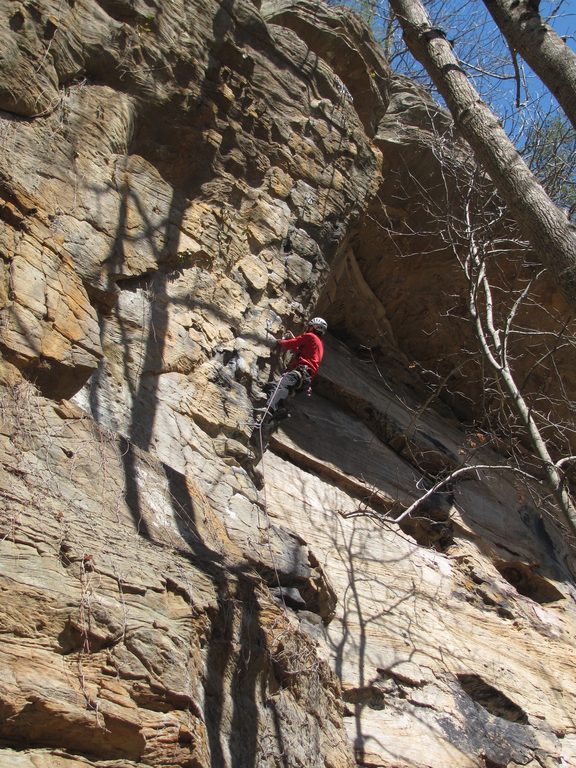 Me leading A Brief History of Climb. (Category:  Rock Climbing)