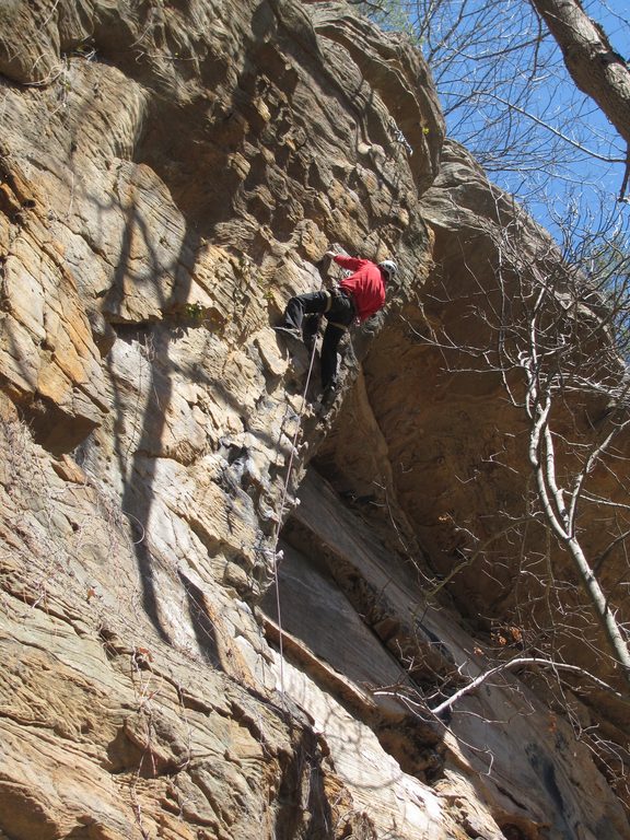 Me leading A Brief History of Climb. (Category:  Rock Climbing)