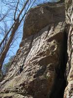 Amy on Johnny B Good. (Category:  Rock Climbing)