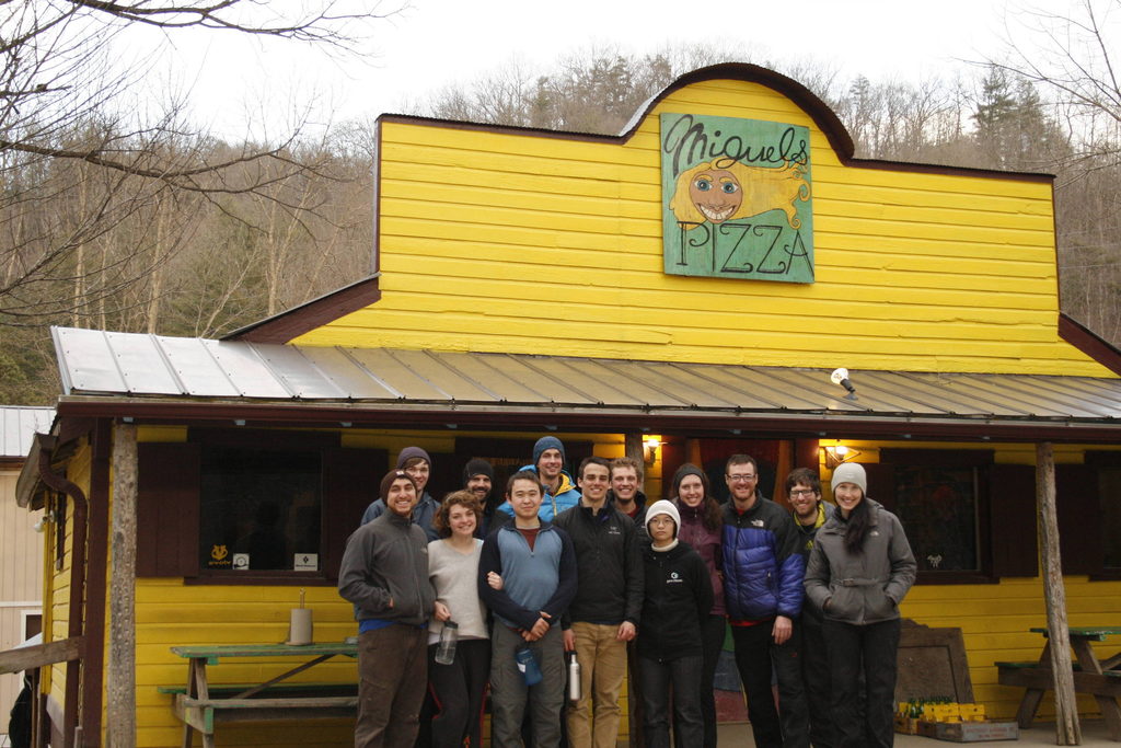 The whole class at Miguel's. (Category:  Rock Climbing)