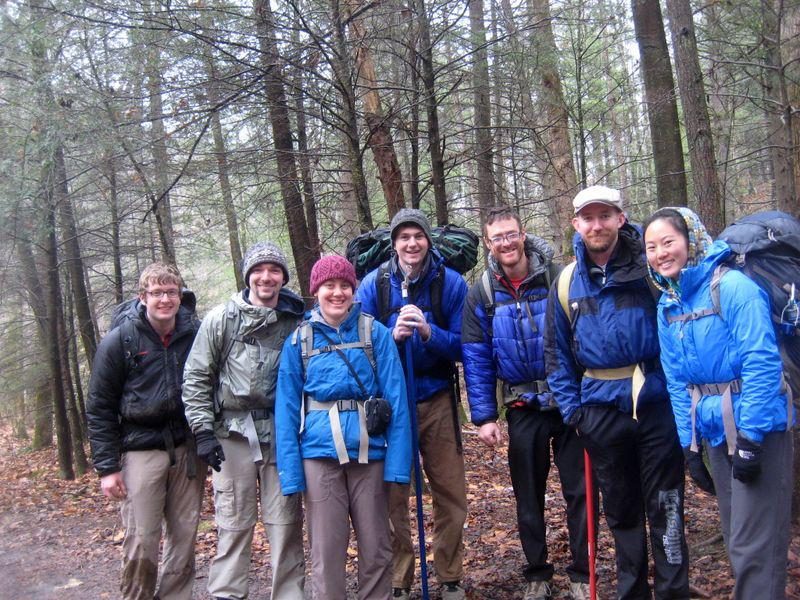 Zupes, Adam, Katie, Guy, Me, Taylor and Cat at Military/Left Flank. (Category:  Rock Climbing)