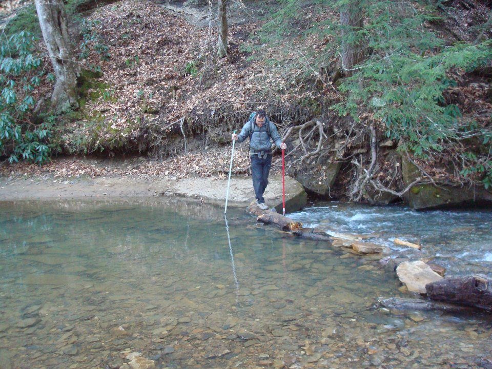 Sticky helps with stream crossings! (Category:  Rock Climbing)