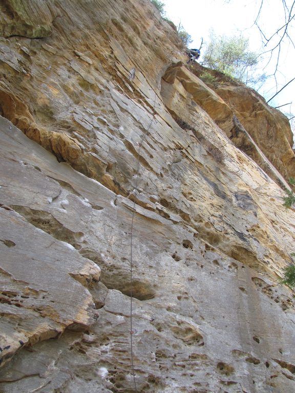 Josh at the top of Breakfast Burrito. (Category:  Rock Climbing)