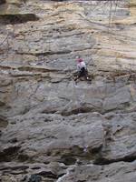 Amy leading Make a Wish. (Category:  Rock Climbing)