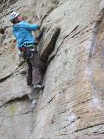 Katie on Little Viper. (Category:  Rock Climbing)